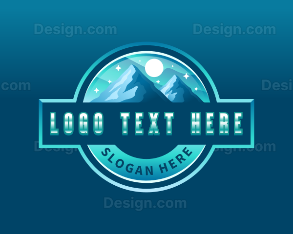 Outdoor Mountain Climbing Logo