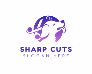 Dog Grooming Pet logo design