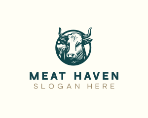 Cattle Meat Butcher logo design