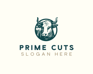 Cattle Meat Butcher logo design