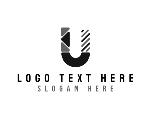 Geometric Tile Letter U logo