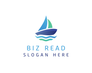 Sea Sailing Boat logo design