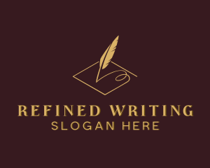 Writing Feather Stationary logo design