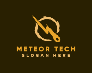Lightning Power Meteor logo design