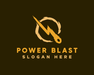 Lightning Power Meteor logo design