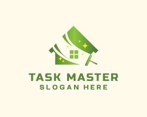 Housekeeping Wiper Cleaning logo design