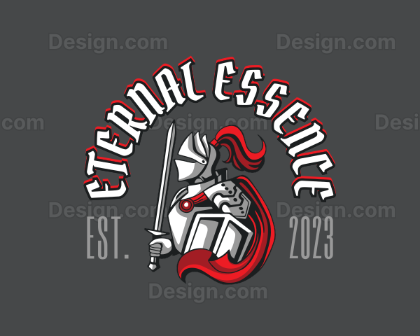 Medieval Knight Sword Logo