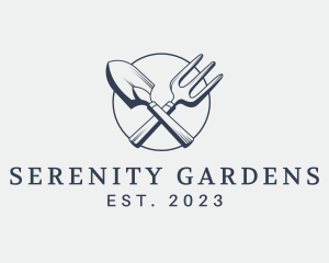 Gardening Shovel Tools logo design