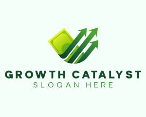 Arrow Money Growth logo design