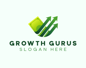 Arrow Money Growth logo design