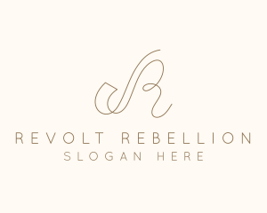 Elegant Letter R Boutique logo design