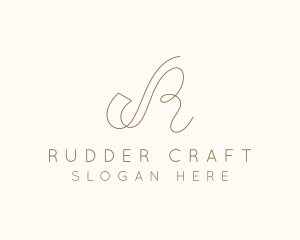 Elegant Letter R Boutique logo design