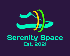 Space Running Shoes logo design