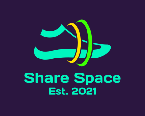 Space Running Shoes logo design