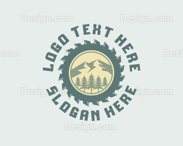 Woodcutter Tool Logging Logo