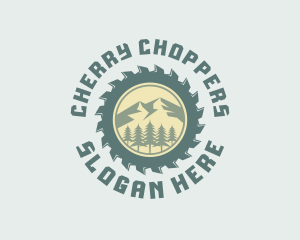 Woodcutter Tool Logging logo design