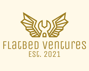 Winged Mechanic Wrench logo design