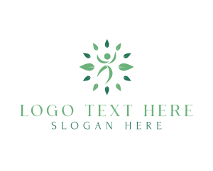 Wellness Human Leaf  logo