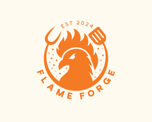 Grilled Roast Chicken logo design