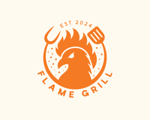 Grilled Roast Chicken logo design