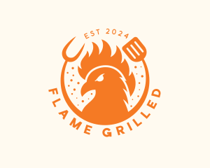 Grilled Roast Chicken logo design