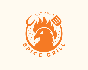 Grilled Roast Chicken logo design