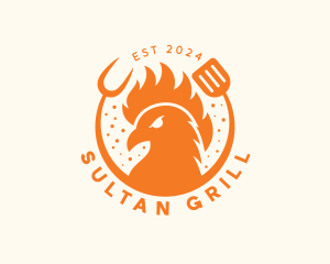 Grilled Roast Chicken logo design