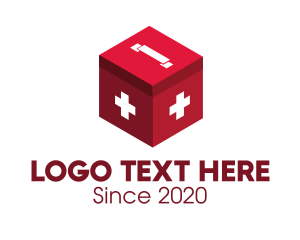 Injury - Red Medical Kit Box logo design