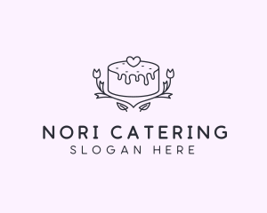 Romantic Wedding Cake logo design