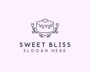 Romantic Wedding Cake logo design