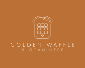 Waffle Phone Bread Toast logo design