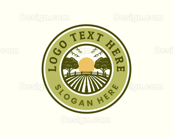 Farm Agriculture Field Logo