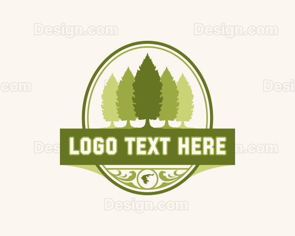 Greece Cypress Tree Logo