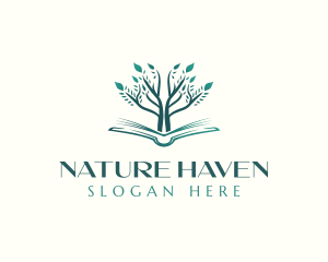 Nature Book Tree logo design