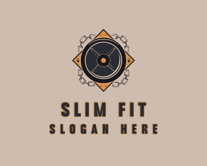 Dumbbell Fitness Workout logo design