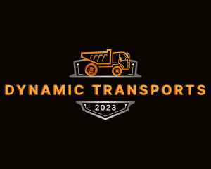 Dump Truck Transportation logo design