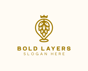 Gold Hops Brewery logo design