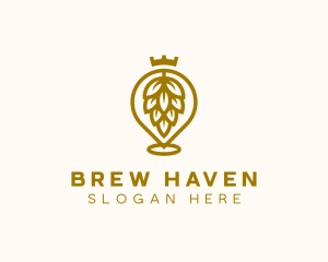 Gold Hops Brewery logo design