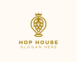 Gold Hops Brewery logo design