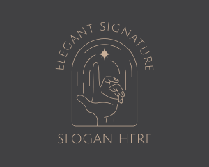 Elegant Astral Hand logo design