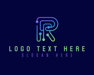 Technology Business Letter R logo