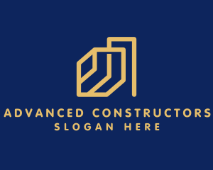 Minimalist Construction Company logo design