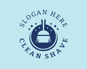 Broom House Cleaning logo design