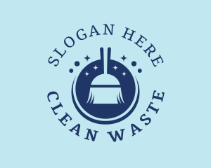 Broom House Cleaning logo design