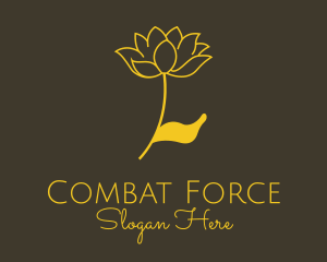 Gold Lotus Flower logo