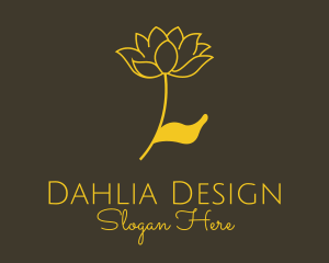 Gold Lotus Flower logo