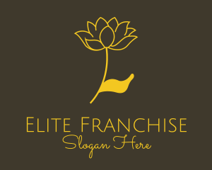 Gold Lotus Flower logo design