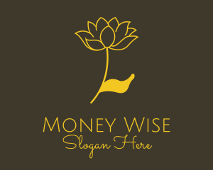 Gold Lotus Flower logo