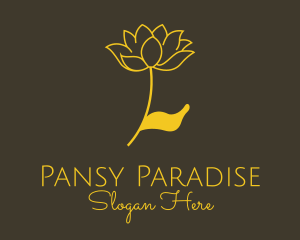 Gold Lotus Flower logo