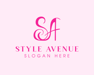 Fashion Letter SA Monogram logo design